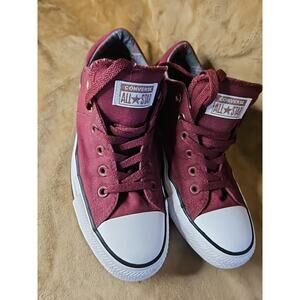 Converse Burgundy and White Sneakers